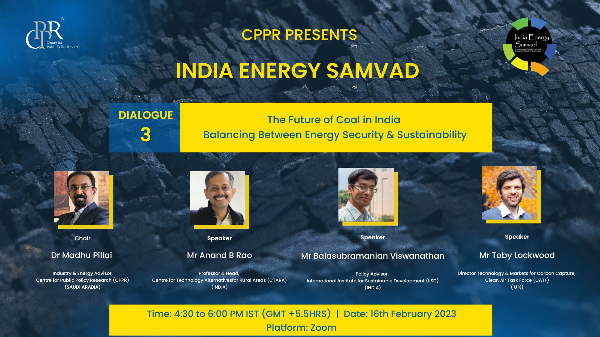 Dialogue No 3 : The Future of Coal in India