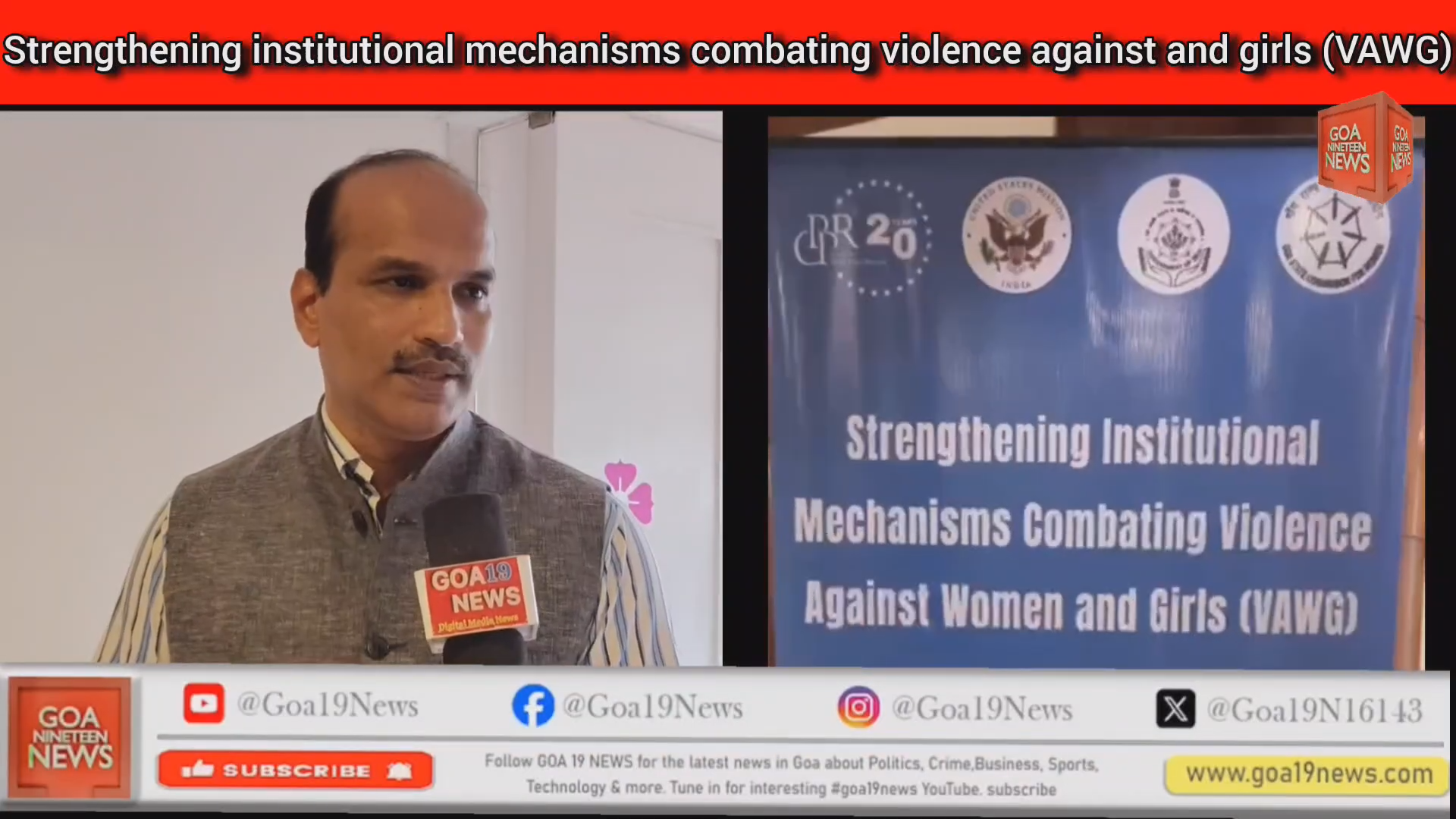 Strengthening institutional mechanisms combating violence against and girls (Goa19News)