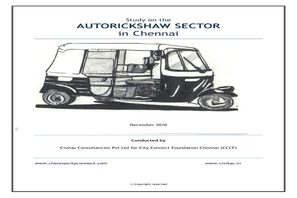 Study on Autorickshaws and Paratransit Systems in Chennai